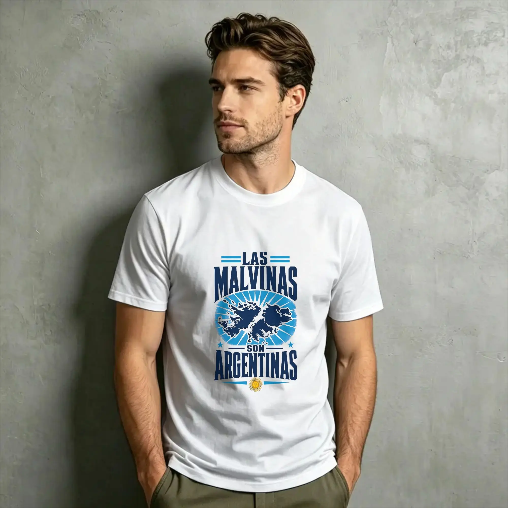 Las Malvinas Son Argentinas Argentinian Latino Immigrants T-Shirts for Men  Fun Cotton Tees Round Collar T Shirt 6XL Tops