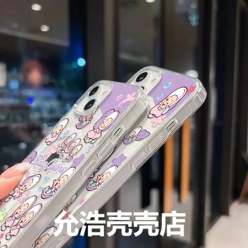 أويستر بيبي Magsafe حافظة هاتف مغناطيسية لهاتف سامسونج جالاكسي S25 S24 S23 S22 S21 S20 FE Edge Plus Ultra 5G غطاء من البولي يوريثان الشفاف الناعم