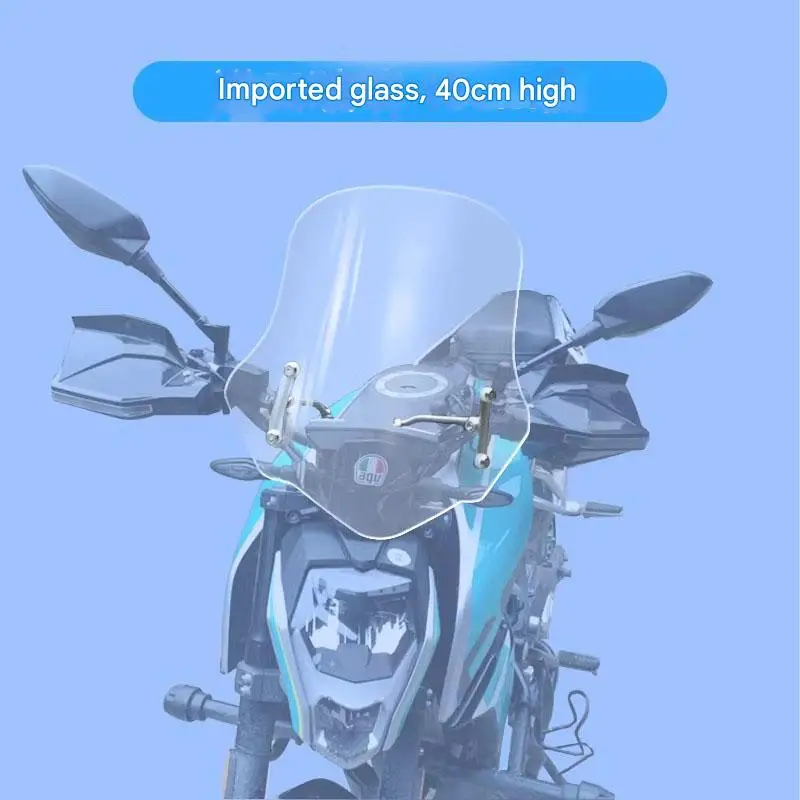 For CFMOTO 250NK Windshield Windscreen Tall Extension Front Wind Deflector Fairing Protector Motorcycle Modified Access