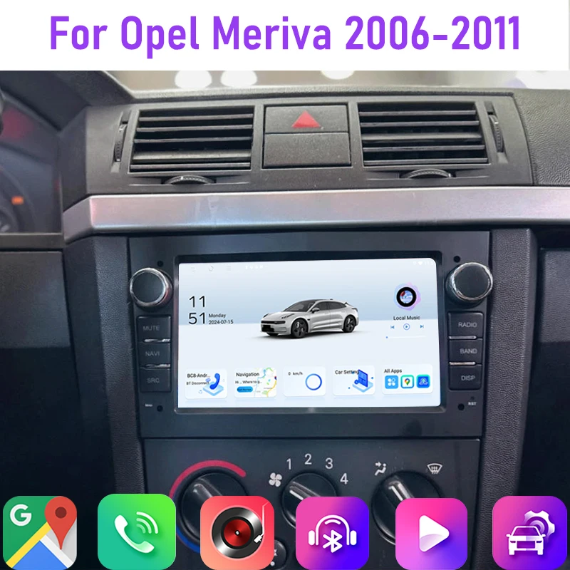 

7" 4+64GB For Opel Meriva 2006-2011Car Radio Camera Stereo Wifi Reversing Image Google Map Navigation Bluetooth 2DIN Head Unit