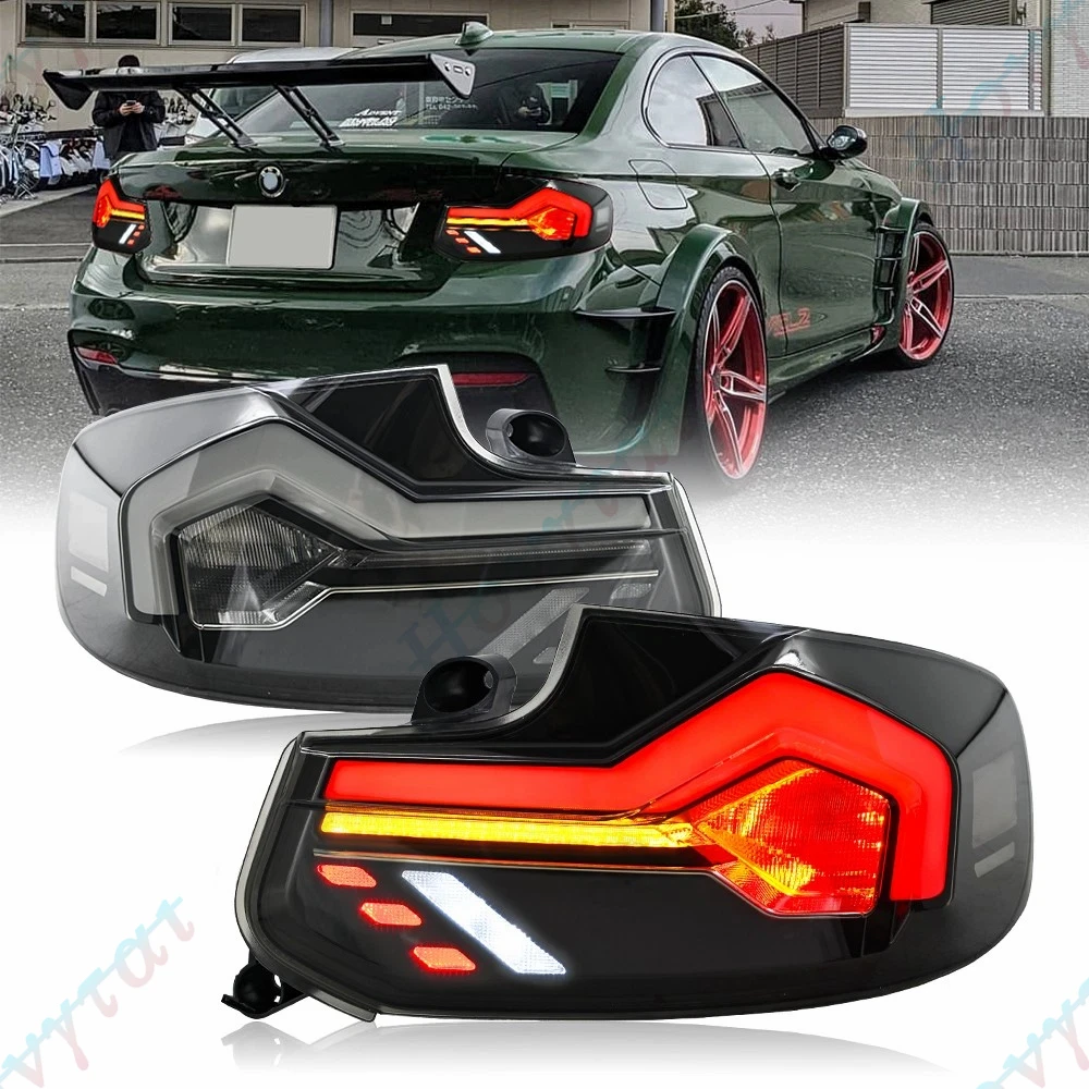 Pair LED Taillights For 2014-2021 BMW 2-Series F22 F23 228i 230i M235i M240i M2 Taillamp Taillight Rear Lamp Turn Signal Light