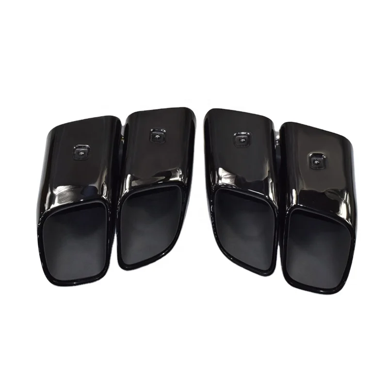 

1 Pair 304 Stainless Steel Car Exhaust Pipe For Porsche Macan Turbo 2019-2020 Exhaust Tip Black Silver Tip Nozzle