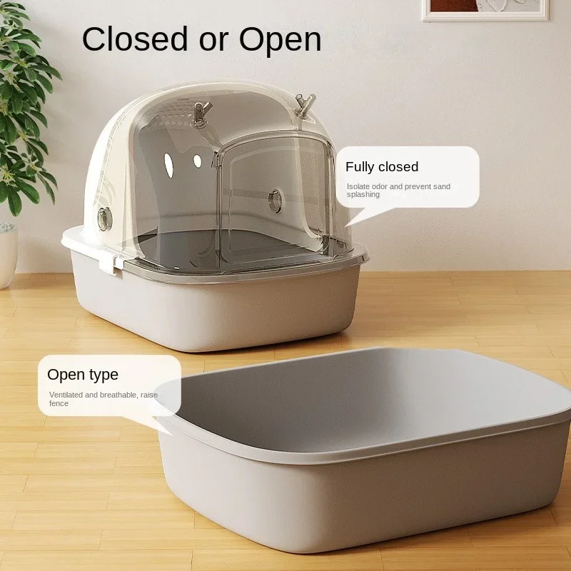 Warming Cat Litter Box Oversized Enclosed Cat Toilet Cat Poop Box Drawer Style Flip Cover Splash Proof And Odor Proof Supply