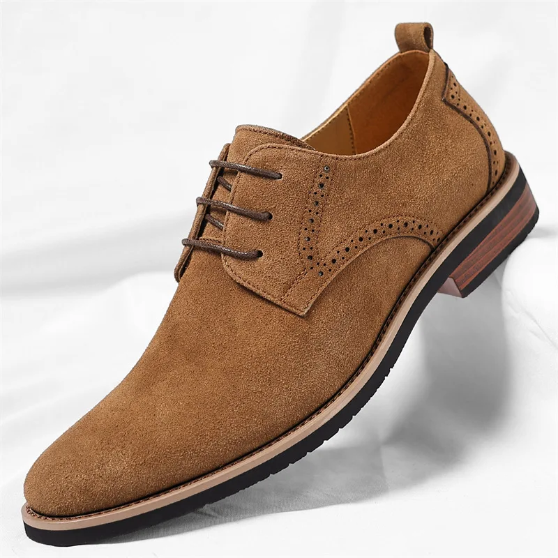 

Мужские деловые повседневные кожаные туфли 2026 года в британском стиле для жениха на свадьбу