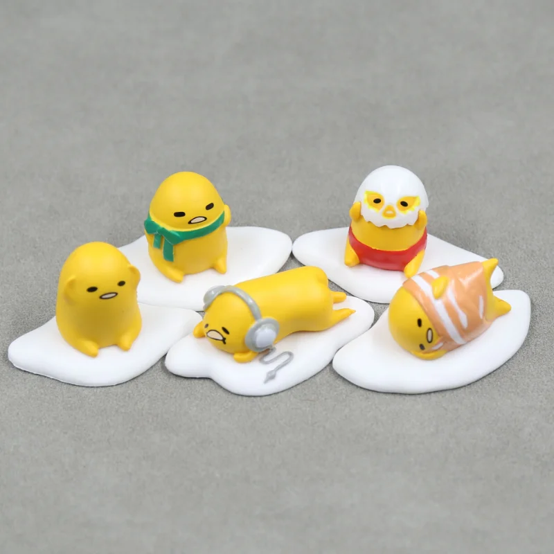 Anime Characters Gudetamas Yolk King Lazy Eggs Gashapon Doll Model Toy Figures Desktop Decoration Ornaments Kids Gifts