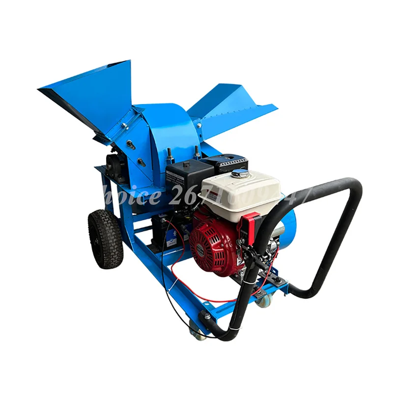 Diesel Small Mobile Wood Chipper Shredder Cutting Machine Waste Wooden Branch Sawdust Pulverize Equipment