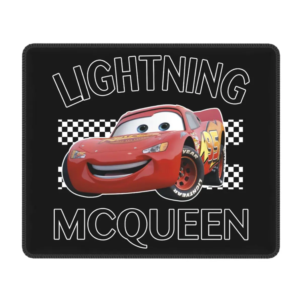 Custom Lightning McQueen Anime Mouse Pad Non-Slip Rubber Base Gaming Mousepad Accessories Office PC Desk Mat