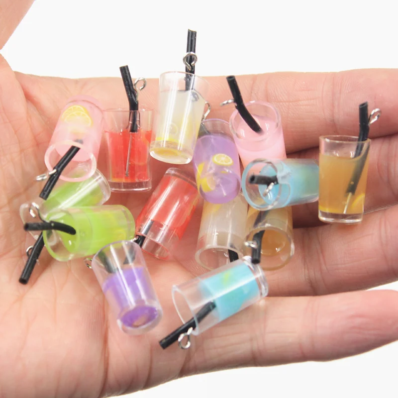 10pcs Charms Orange Lemonade soda Pendants Crafts Making Findings Handmade Jewelry DIY Earrings Necklace