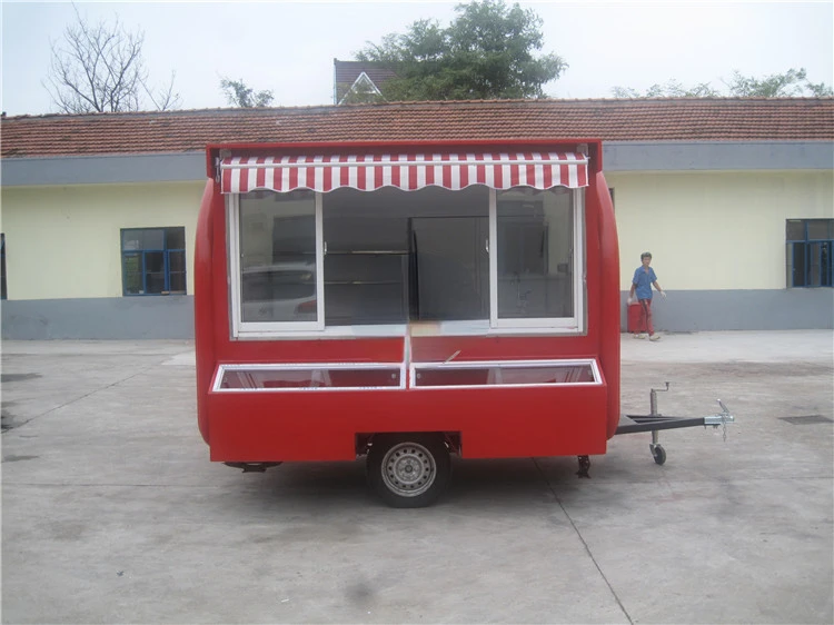 Best quality  food cart food trailer ice cream hot dog street store mobile Tractor trailer with free logo and color design