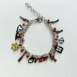 JYYH The Walking Dead Inspired Bracelets Zombie Survival Horror Charm Jewelry Mini Metal Axe Pendant