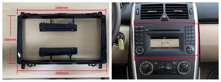 Junsun Autoradio für Mercedes-Benz A-Klasse W169 B-Klasse W245 B200 W906 Sprinter W639 Vito Kabelloses CarPlay Android Auto GPS WiFi DSP RDS BT SWC DAB+ 4G-LTE IPS Touchscreen Autoradio Head Unit Stereo 360 ° Panoramakamera – Detail 2