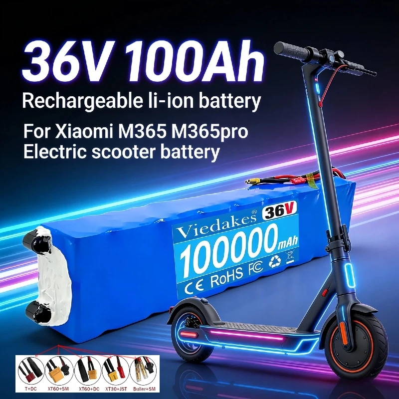 

Аккумуляторная литиевая батарея 10S3P 36V 100Ah 18650 для электросамокатов Xiaomi M365 и M365 Pro с BMS ▶ ♦
