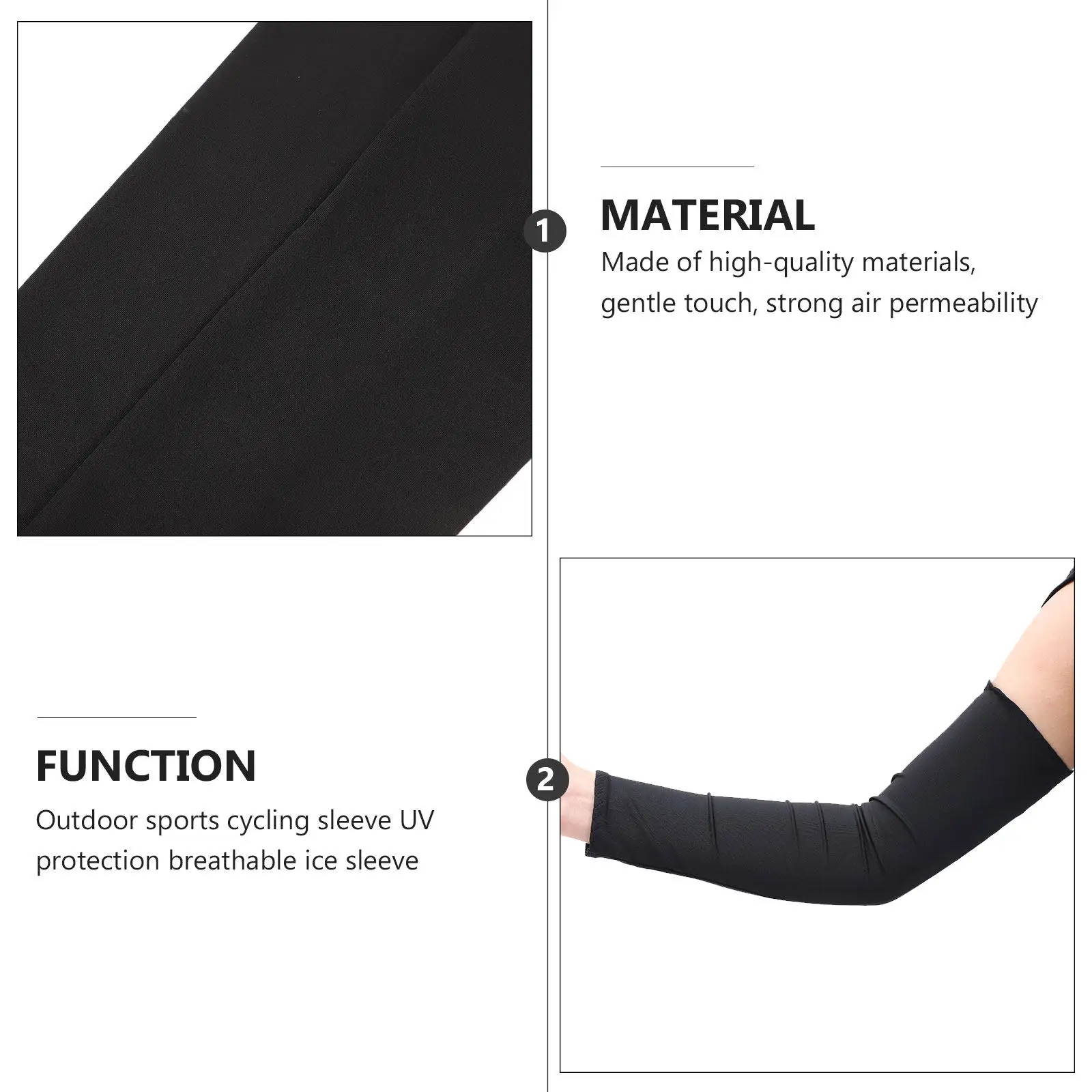3Pairs Sun Protector Sleeve Anti Uv Cooling Arm Sleeve Outdoor Sports Cycling Running Sunscreen Breathable Arm Guard