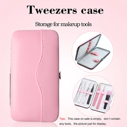 Yelix Tweezers Holder Eyelash Extension Set Tweezer Bag PU Leather Eyelash Storage Case Extension Tools