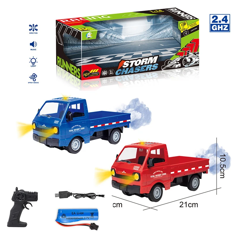 New 1:16 Wpl D12 Rc Car Simulation Drift Climbing Truck Led Light Cargo Rc Electric Toy Model For Boys Christmas Surprise Gifts