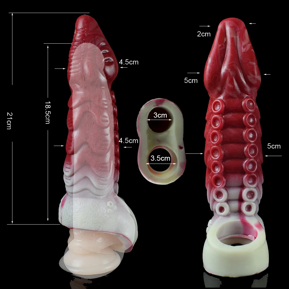 Silicone Penis Sleeve Artificial Octopus Sheath Penis Extender & Enlargement Delay Ejaculation Sex Toys For Men Man Male Couples