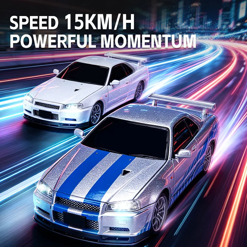

Alloy Die-Cast Body 1:24 4WD Drift RC Car Remote Control On-Road Model Toy