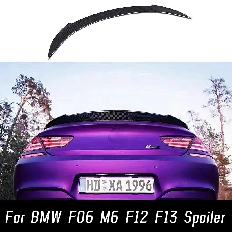 

For 2011-2017 BMW 6 Series F06 M6 F12 F13 640i 650i Bodykit Real Carbon Fibe Rear Trunk Lid Boot Ducktail Lip Spoiler Wings