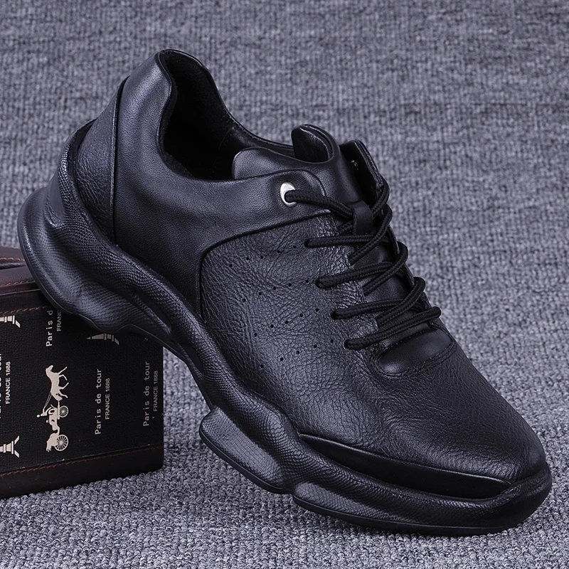 

Leather Men's Sports oes Casual Breathable Running oes Comfortable All-Season Low-Top Round-Toe Rubber Outsole Faionable