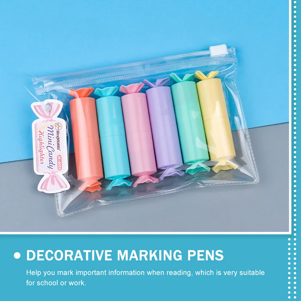 

12Pcs Cartoon Candy Design Highlighters DIY Graffiti Pens Drawing Tools for Kids and Adults Mini Highlighters Graffiti Pens