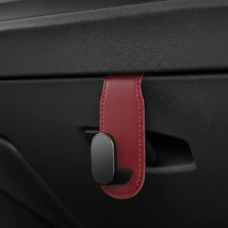 nterior Seat Back Hanger Hook Accessories Car Glove Box Purse Hook Universal Hidden Car Hook PU Leather Hanging Hooks I