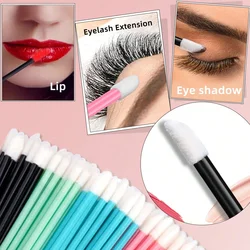 50 PCS Disposable Lip Wands Eyelash Microswabs Make Up Brush Eyelash Brush Mascara Wands Kits For Eyelash Extensions