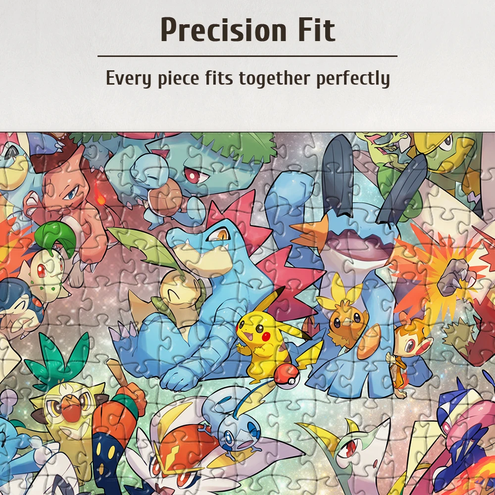 

Pokemon Pikachu Jigsaw Puzzle 108/200/300/500/1000 Pieces Wooden Puzzle High Quality Gift Fun Birthday gift