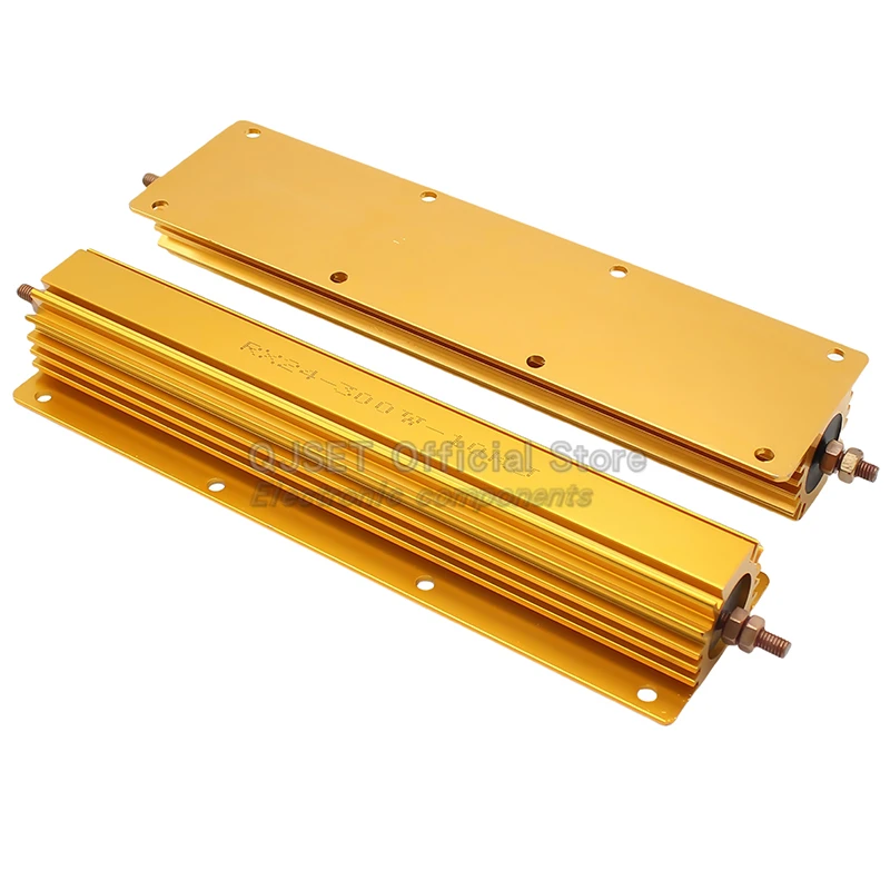 1 шт. RXG24-300 Вт, высокая мощность, золотой алюминиевый резистор в алюминиевом корпусе/ограничение тока, резистор декодера предварительной зарядки 0,1 3 4 5 20 10 Ом 10 кОм