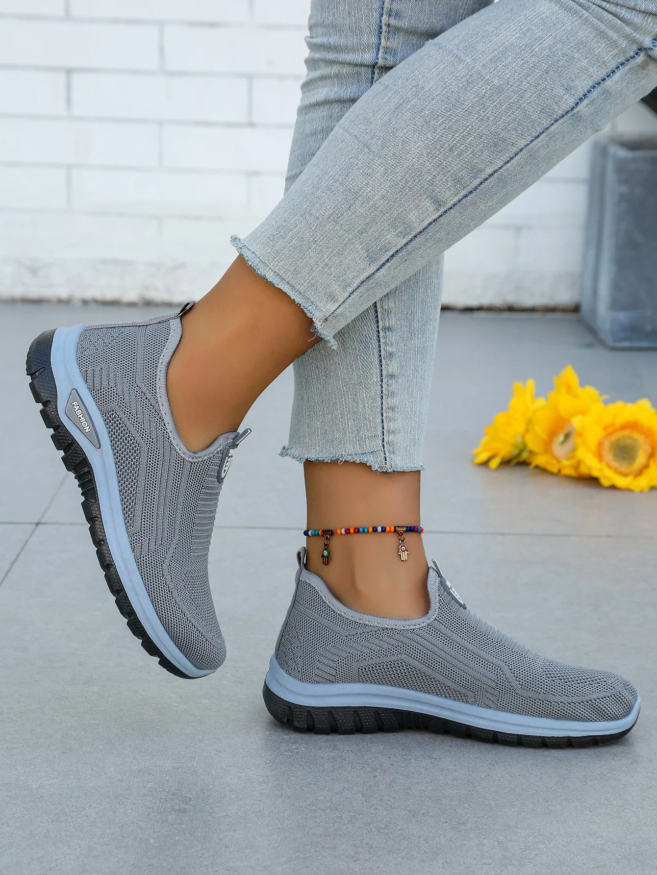 Damen Sommer Neue Atmungsaktive Slip-On Schuhe Weiche Sohle Leichtgewichtig Bequem PVC-Material Freizeitschuhe Einfach zu Tragen – Detail 7