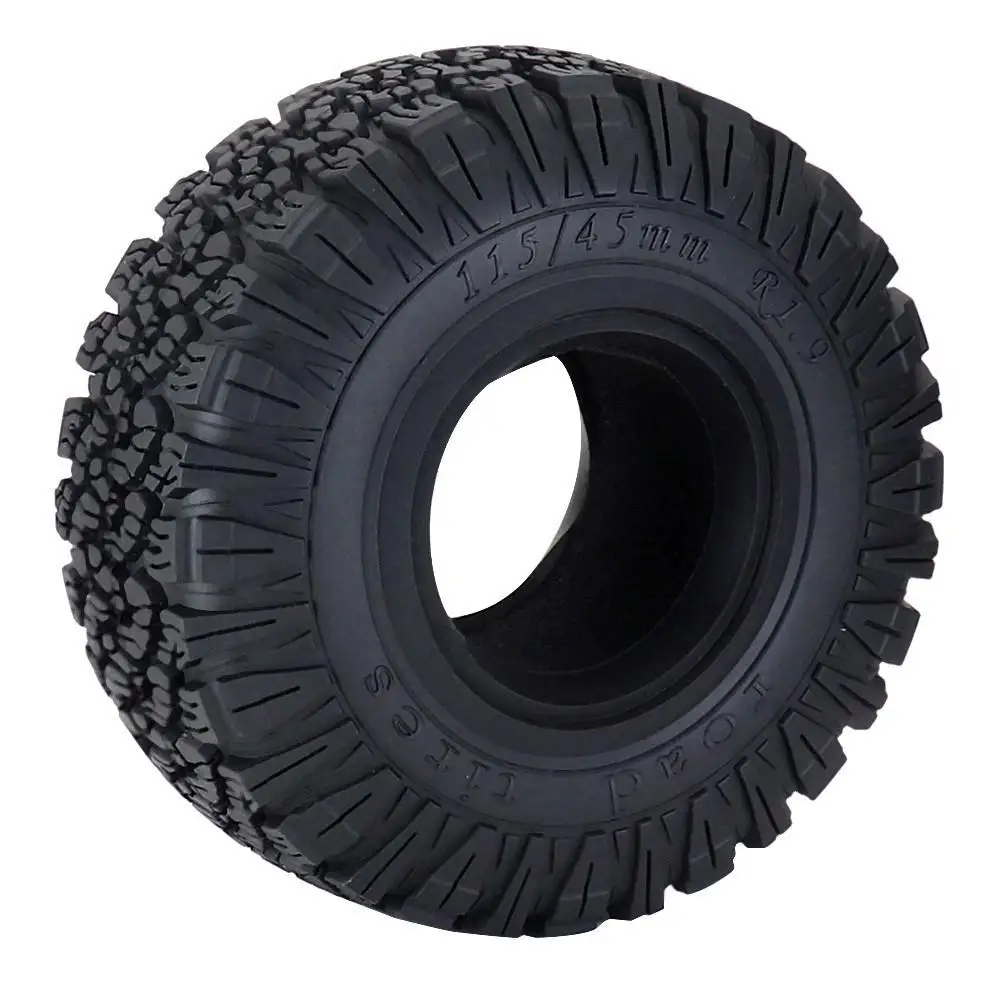 O pneu de borracha de 1.9 polegadas 115mm é adequado para escalada de controle remoto 1/10 Traxxas Trx4 Trx6 Axial Scx10 90046 Redcat Yikong Rc4wd