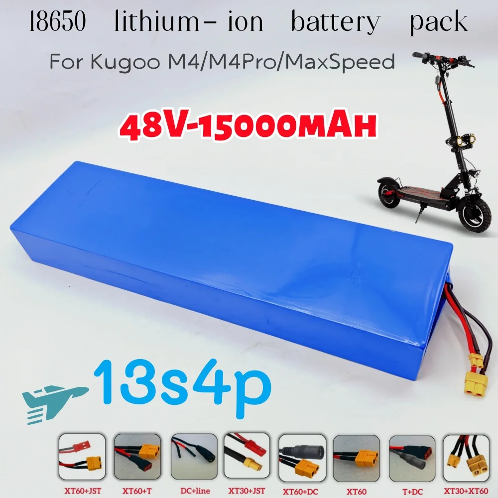 حزمة بطارية ليثيوم أيون 48 فولت 15 أمبير في الساعة 18650 سعة عالية للسكوتر الكهربائي المتوافق مع Kugoo M4 M4Pro MaxSpeed 13S4P #1