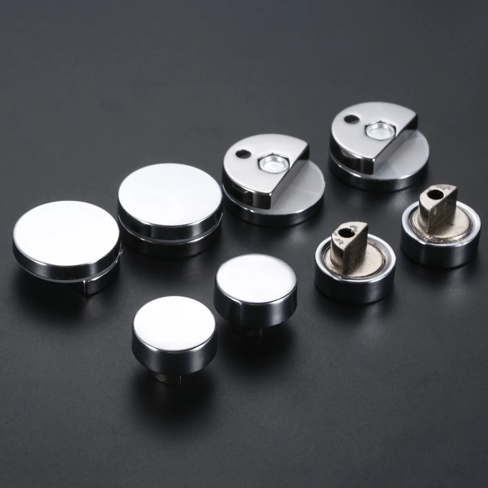 4pcs 20/27mm Round Glass Clamp Mirror Fixing Clips Holder Zinc Alloy Bathroom Toilet Home Hardware Accessories