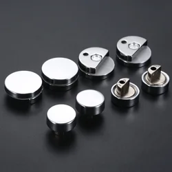 4pcs 20/27mm Round Glass Clamp Mirror Fixing Clips Holder Zinc Alloy Bathroom Toilet Home Hardware Accessories
