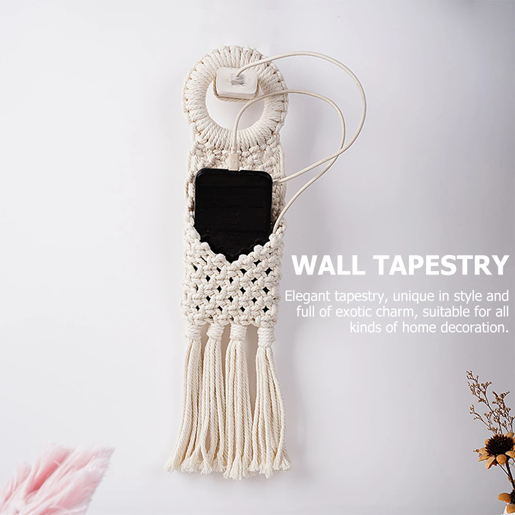 Elegante arazzo intrecciato a mano, maniglia per porta, decorazione da appendere, ornamento da appendere, filo di cotone, decorazione per la casa, custodia per camera Boho