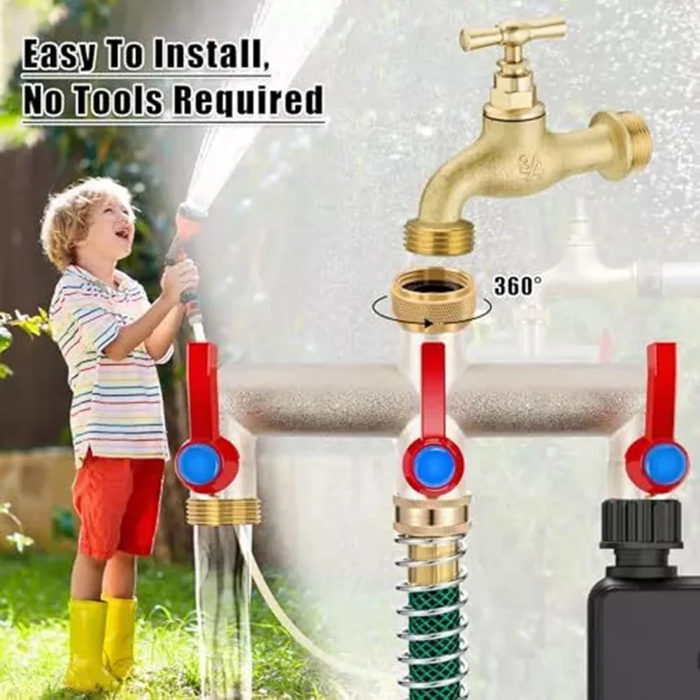 Hose Splitter Garden Hose Garden Hoses On Off Valve Garden Hose Splitter Outdoor Use Easy To Use Hose Splitter