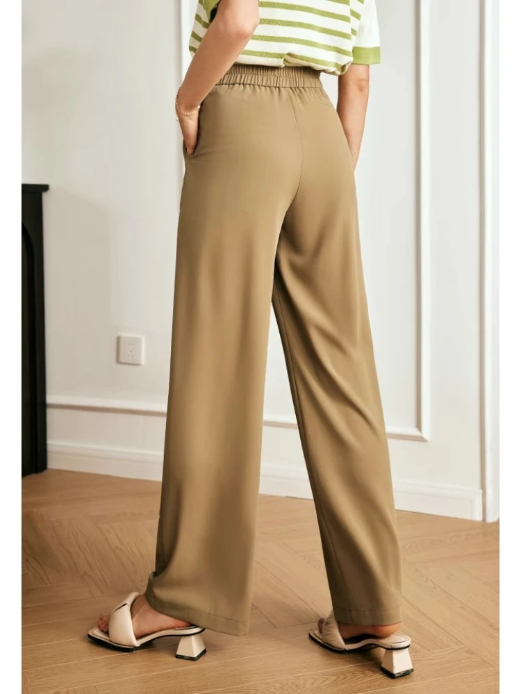 OLrain Summer Long Pants for Woman 2025 Office Ladies Slacks High-Waisted Comfort Straight Trousers Woman Clothes O23XK82351