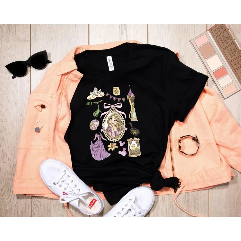 Retro Disney Tangled Rapunzel Floral Shirt, Disney Princess Rapunzel  Lost Princess Tee, Magic Kingdom Shirt Family Trip Shirt