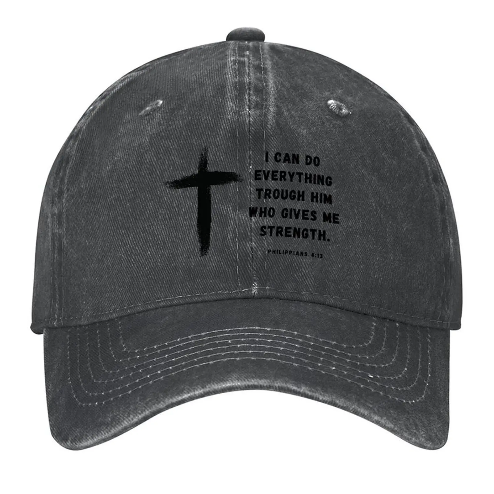 

Philippians 4:13 Baseball Cap Sports Cap Gentleman Hat Mountaineering Beach Outing Elegant Women's Hats Men's