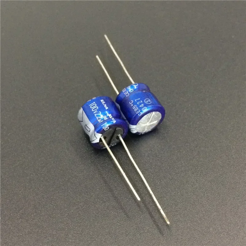 10 unidades/100 unidades Japão ELNA 10x10mm baixo perfil 100V22uF capacitor eletrolítico de alumínio de áudio HiFi DIY