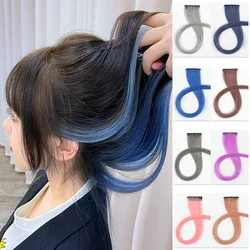 60cm Hairpiece Hairpin Hair Extension Clip In Hairpiece Long Straight Hanging Ear Wig Clip Synthetic Hair Extensions Accessories