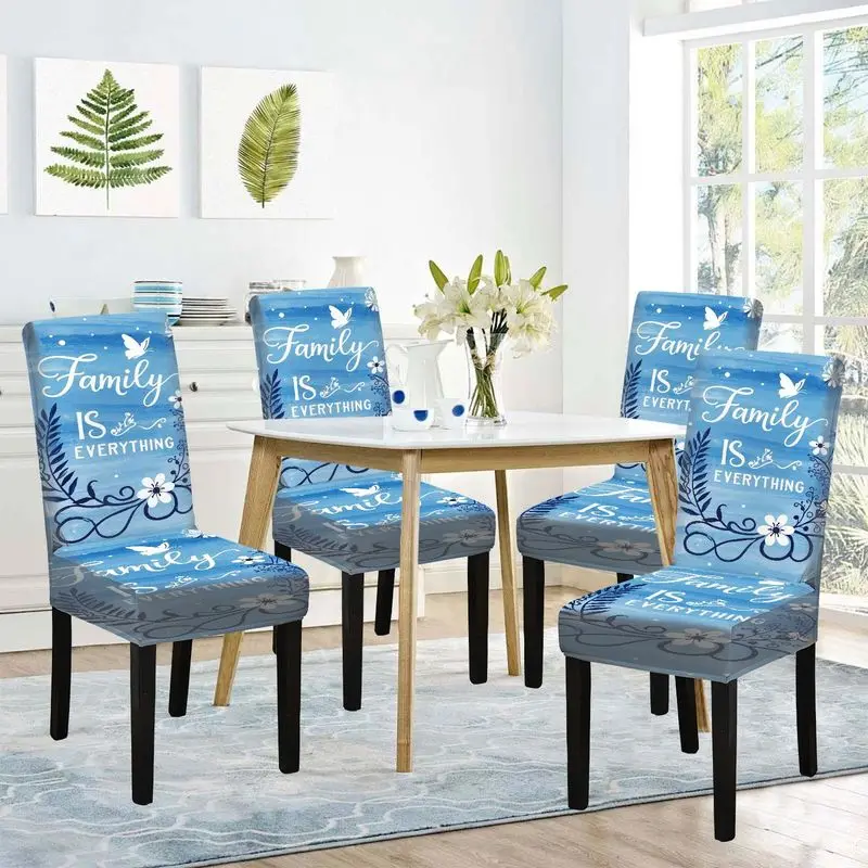 

Чехол для стула с 2D-принтом, с рисунком бабочек и цветов, для ресторанов, съемный и моющийся, для семей, отелей, банкетов