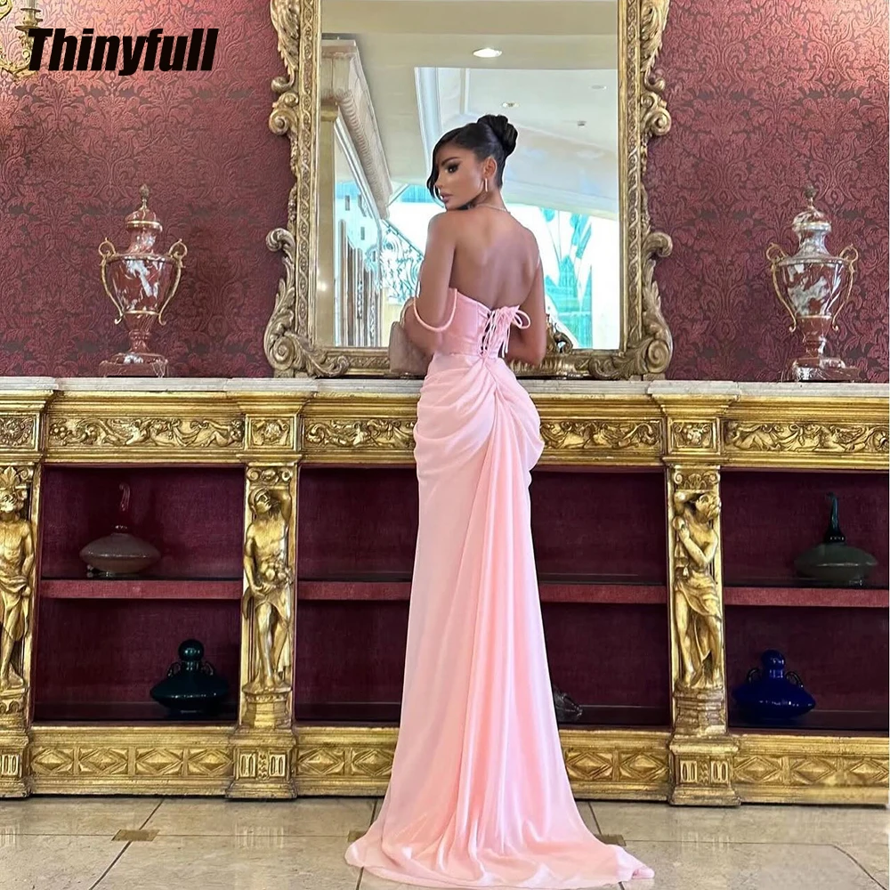 

Thinyfull Mermaid Chiffon Prom Dresses Sweetheart Sleeveless Evening Dress 2026 Formal Occasion Gown Robe De Soirée Customized