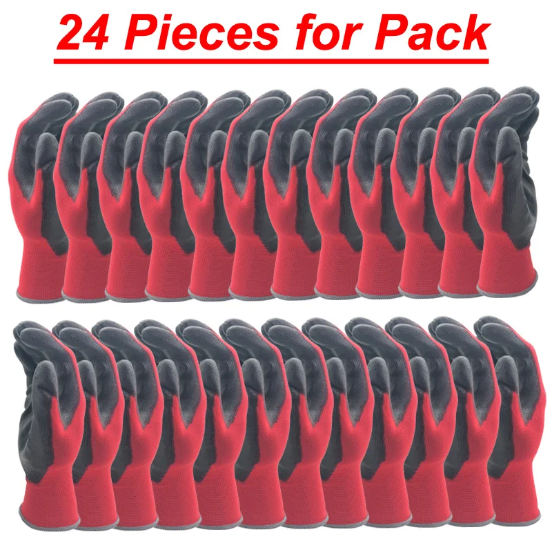 24 Pairs Professional Garden Construction Protective Gloves