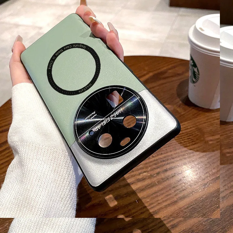 Luxury For Magsafe Pemium Luvury Leather Shockproof Case For Oppo Find X6 Pro X6  Silicone Cover For Find X6