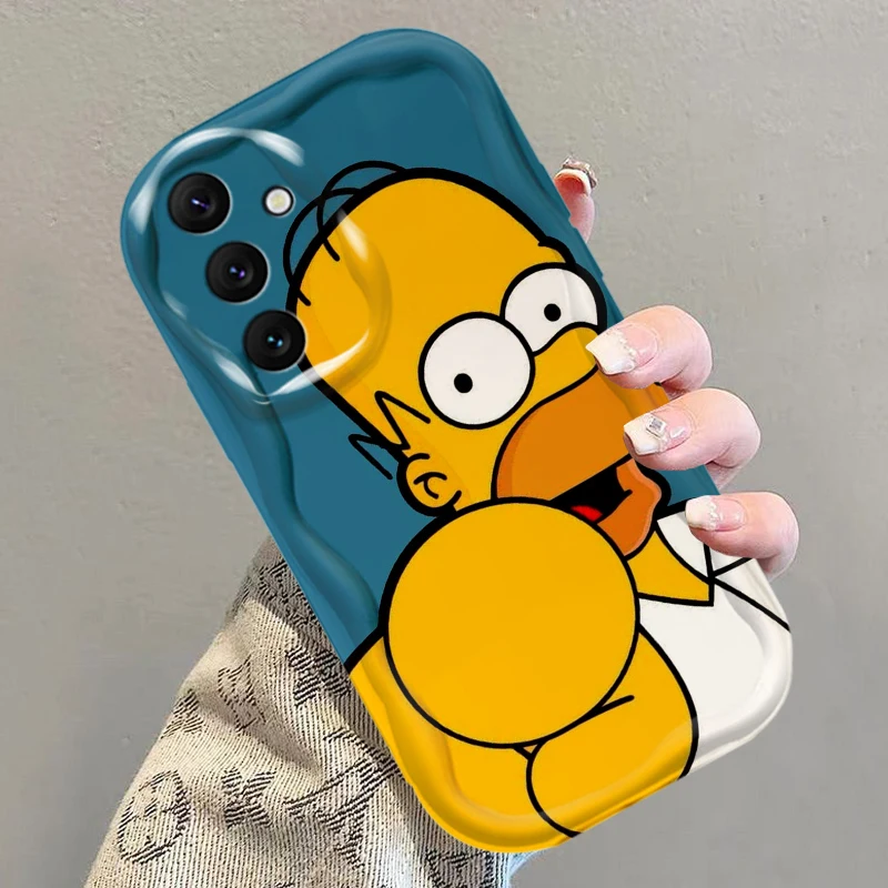 Disney Homer Simpsons Wave Oil Cover For Samsung Galaxy A55 A73 A72 A71 A54 A52 A51 A50 A35 A34 A33 A31 A25 Phone Case