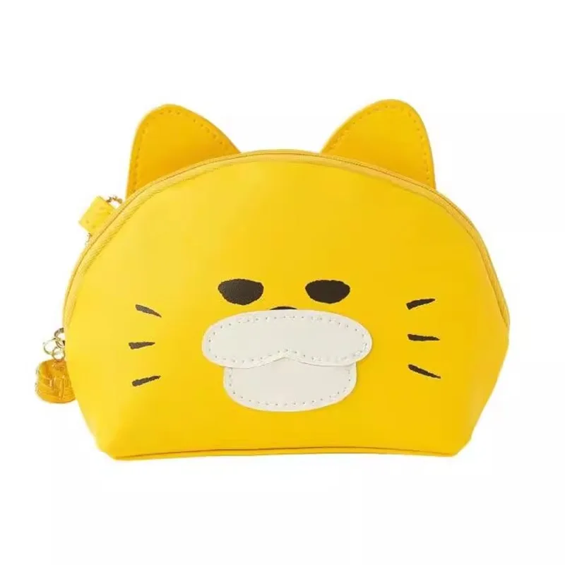 

New Cute Anime Nora Neko Gundan Yellow Cat Children PU Coin Purse Case Small Wallets For Women