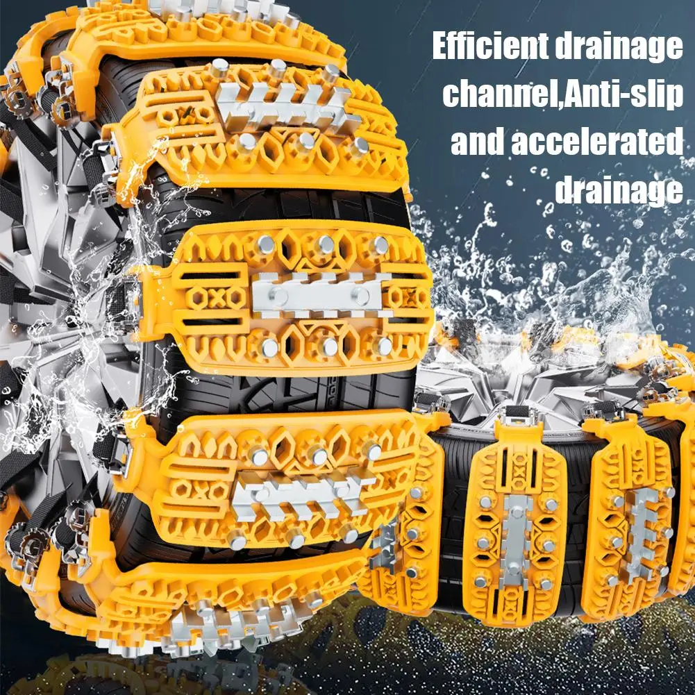 8PCS Truck Car Anti-skid Chain SUV General Snow Mud Tires Universal Off Road Winter Non-slip Thickened Widened Wheel Snow Chains