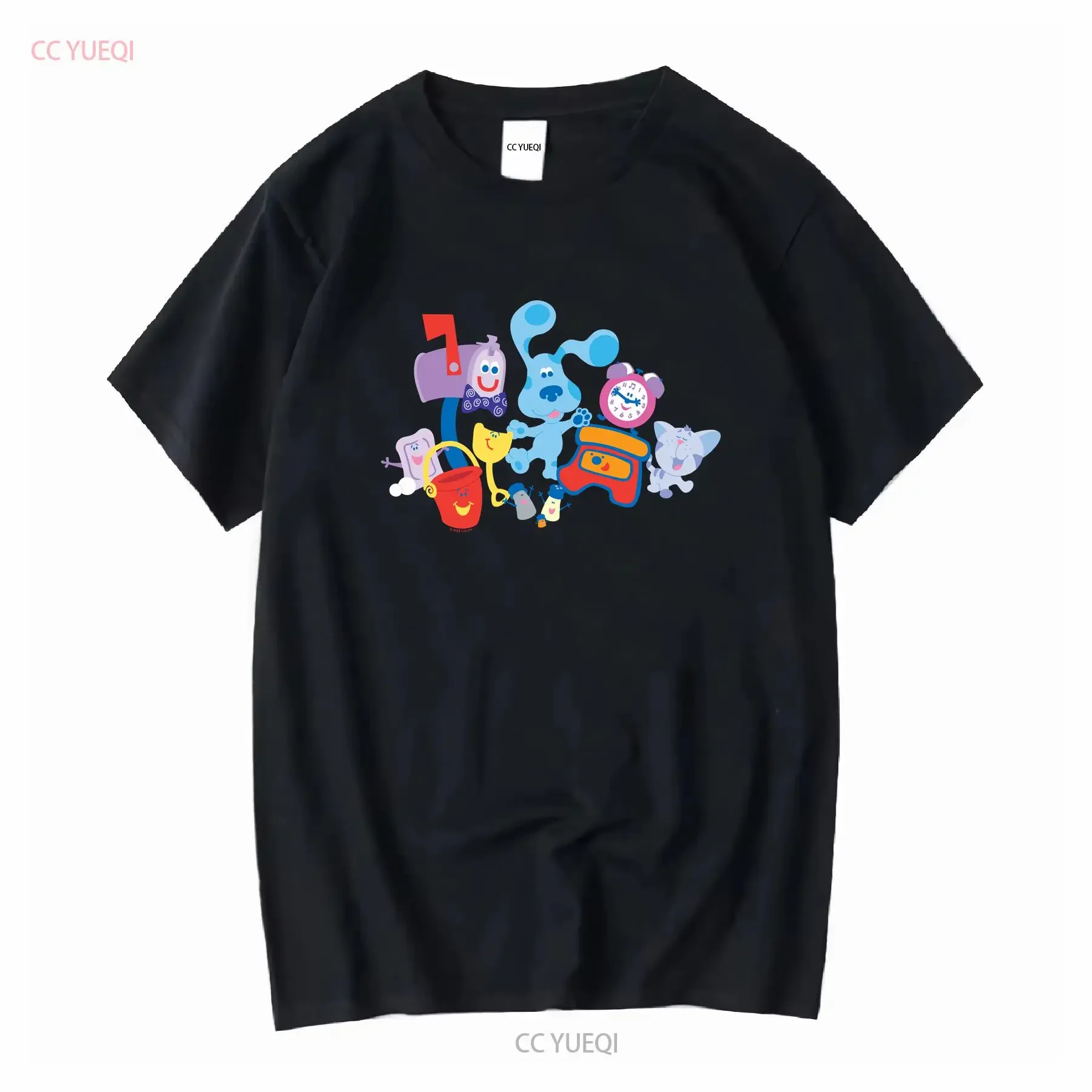 Blue's Clues Personnages Bleu Marine T Shirt vintage Lavé Unisexe Élégant Confortable Doux streetwear vêtements de créateurs graphiques