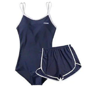 2022 اليابانية نمط جديد رقيقة صغيرة الثدي ملابس السباحة محافظة الينابيع الساخنة مثير ملابس السباحة 2 قطعة أعلى 8 ملابس السباحة ضئيلة البطن - رقم 6