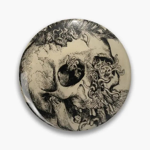 Skull From The War By Otto Dix  Soft Button Pin Hat Creative Lapel Pin Metal Brooch Funny Badge Cartoon Women Decor Gift Collar